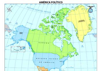 Mapa político de América Mapa político de América