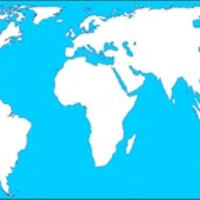 Mapa mudo del mundo con Europa al centro Mapa mudo del mundo con Europa al centro