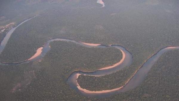 Fotografía aérea del río Orinoco Fotografía aérea del río Orinoco