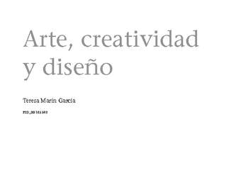Arte, creatividad y diseño