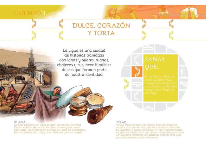 Dulce, corazón y torta