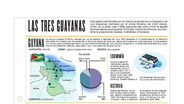 Lectura sobre las Guayanas Lectura sobre las Guayanas