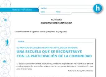 Actividad sobre la reconstrucción de una escuela Actividad sobre la reconstrucción de una escuela
