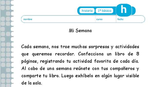 Los días de mi semana Los días de mi semana