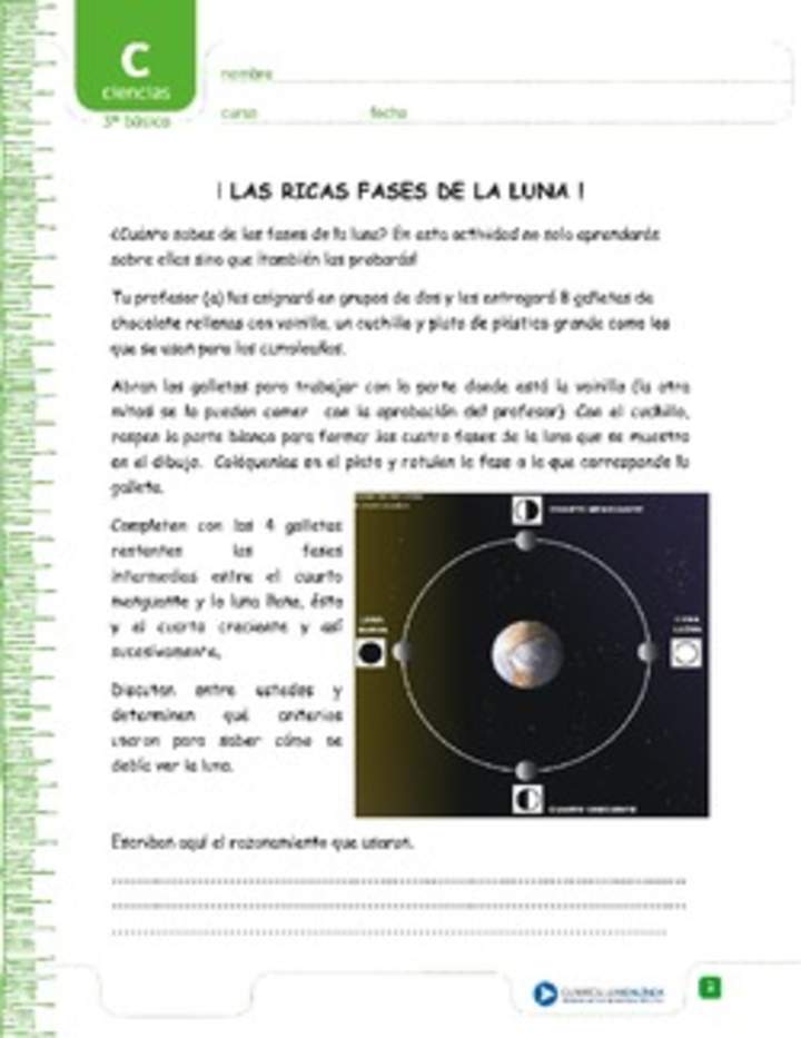 Las ricas fases de la luna Las ricas fases de la luna