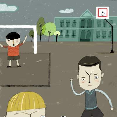 Niños jugando fútbol Niños jugando fútbol