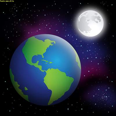 Imagen de la tierra y la luna Imagen de la tierra y la luna