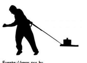 Fuerza de roce hombre tirando objeto Fuerza de roce hombre tirando objeto