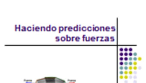 Haciendo predicciones sobre las fuerzas Haciendo predicciones sobre las fuerzas