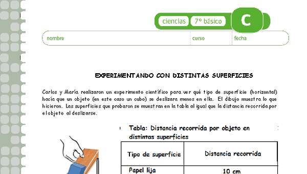 Experimentando con distintas superficies Experimentando con distintas superficies