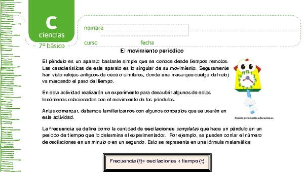 El movimiento periódico El movimiento periódico