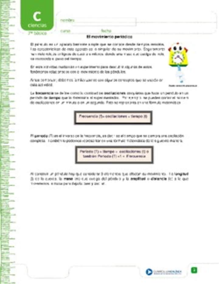 El movimiento periódico El movimiento periódico