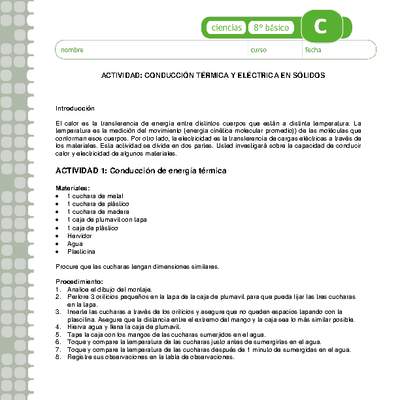 Conducción térmica y eléctrica en sólidos Conducción térmica y eléctrica en sólidos