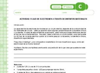 Flujo de electrones a través de distintos materiales Flujo de electrones a través de distintos materiales