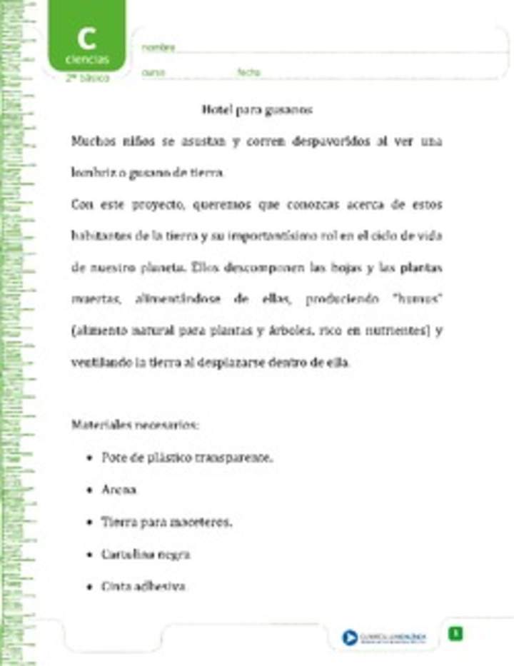 Hotel para lombrices Hotel para lombrices