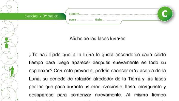 Afiche de las fases lunares Afiche de las fases lunares