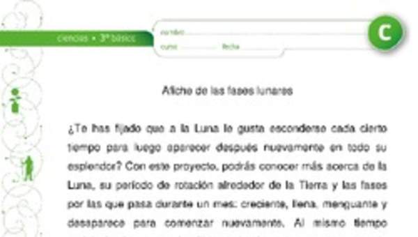 Afiche de las fases lunares Afiche de las fases lunares