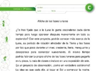 Afiche de las fases lunares Afiche de las fases lunares