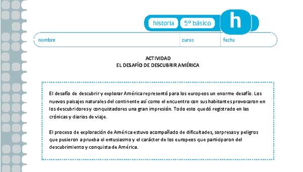 El desafío de descubrir América El desafío de descubrir América