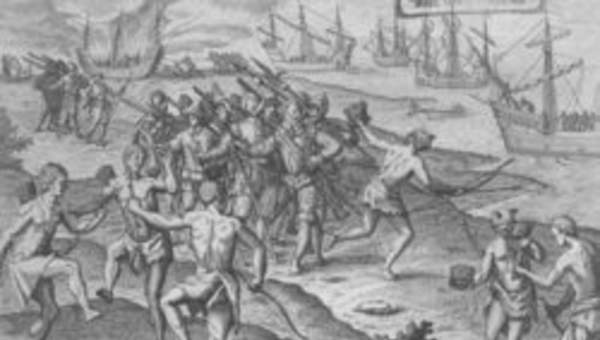 Francis Drake con nativos Francis Drake con nativos