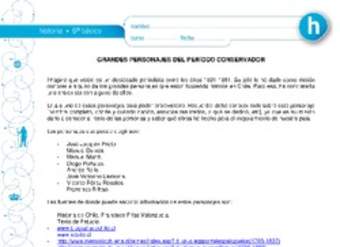 Grandes personajes de periodo conservador Grandes personajes de periodo conservador