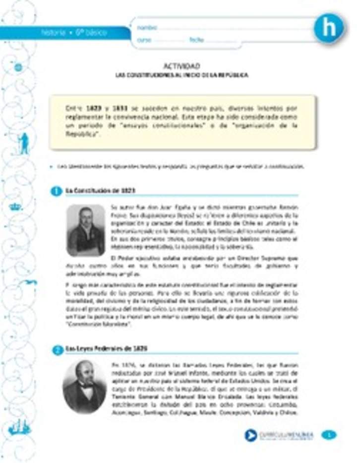 Las constituciones al inicio de la República Las constituciones al inicio de la República