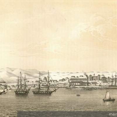 Puerto de Caldera en 1850 Puerto de Caldera en 1850