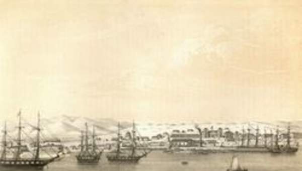 Puerto de Caldera en 1850 Puerto de Caldera en 1850