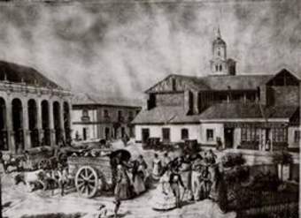 Plaza de Armas de Santiago en el siglo XIX Plaza de Armas de Santiago en el siglo XIX