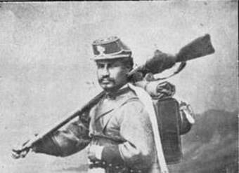Soldado boliviano en Guerra del Pacífico Soldado boliviano en Guerra del Pacífico