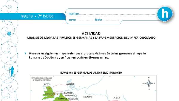 Las invasiones germanas y la fragmentación del Imperio Romano Las invasiones germanas y la fragmentación del Imperio Romano