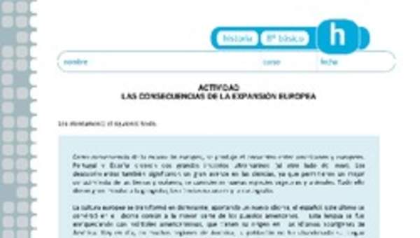 Las consecuencias de la expansión europea Las consecuencias de la expansión europea