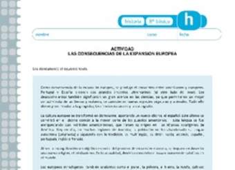 Las consecuencias de la expansión europea Las consecuencias de la expansión europea