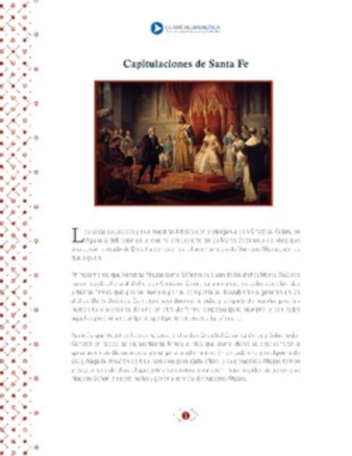 Capitulaciones de Santa Fe Capitulaciones de Santa Fe