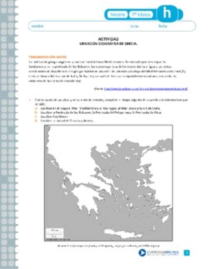 Ubicación geográfica de Grecia Ubicación geográfica de Grecia