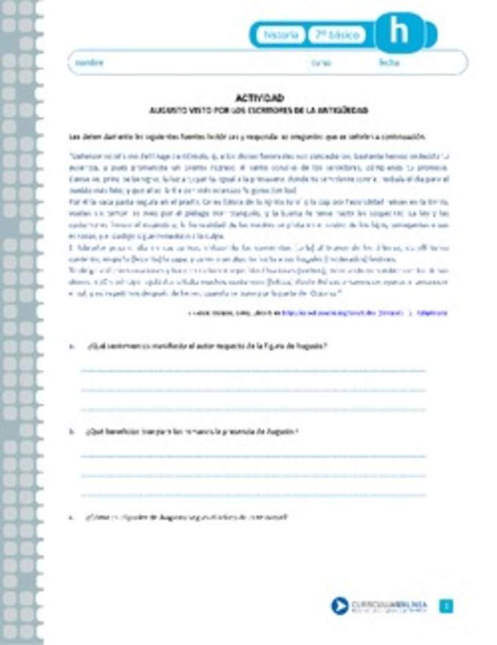 Augusto visto por los escritores de la antigüedad Augusto visto por los escritores de la antigüedad