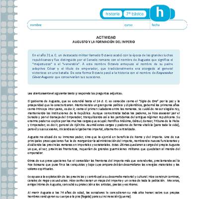Augusto y la formación del Imperio Augusto y la formación del Imperio