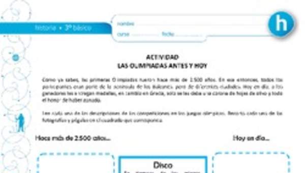 Las Olimpiadas antes y hoy Las Olimpiadas antes y hoy