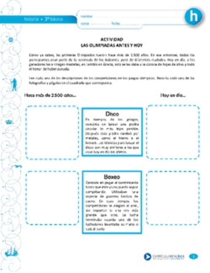 Las Olimpiadas antes y hoy Las Olimpiadas antes y hoy
