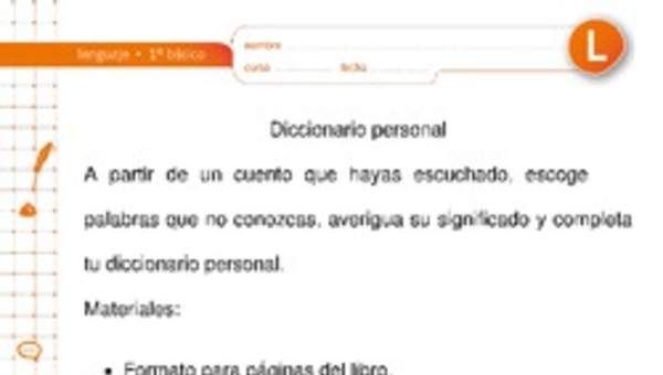 Mi diccionario personal Mi diccionario personal