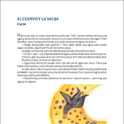 El cuervo y la vasija El cuervo y la vasija