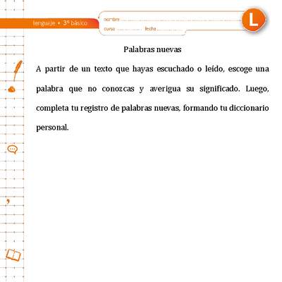 Palabras nuevas Palabras nuevas