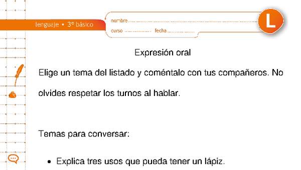 Expresión oral Expresión oral