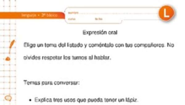 Expresión oral Expresión oral