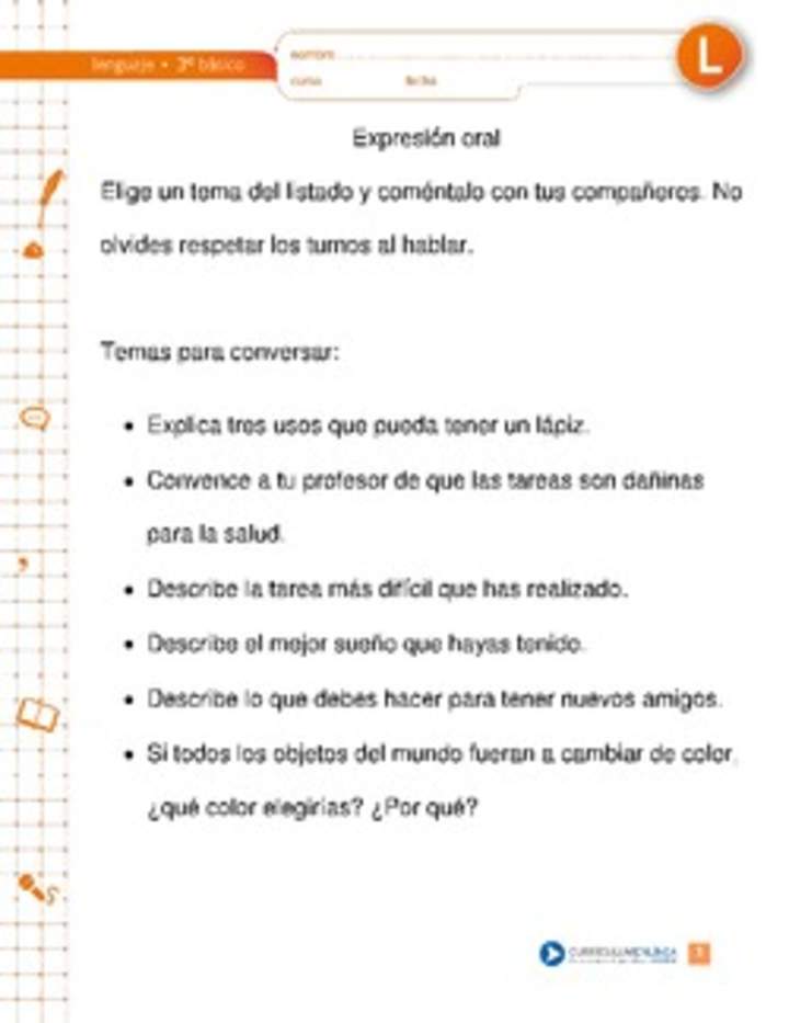 Expresión oral Expresión oral