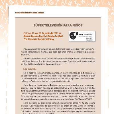 Comprensión súper TV Comprensión súper TV