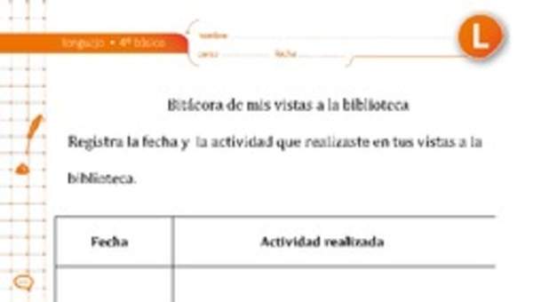 Bitácora de mis visitas a la biblioteca Bitácora de mis visitas a la biblioteca