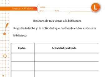 Bitácora de mis visitas a la biblioteca Bitácora de mis visitas a la biblioteca