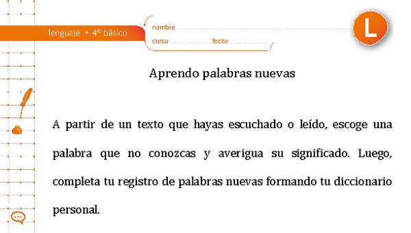 Aprendo palabras nuevas Aprendo palabras nuevas