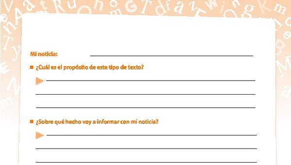 Escritura noticia Escritura noticia